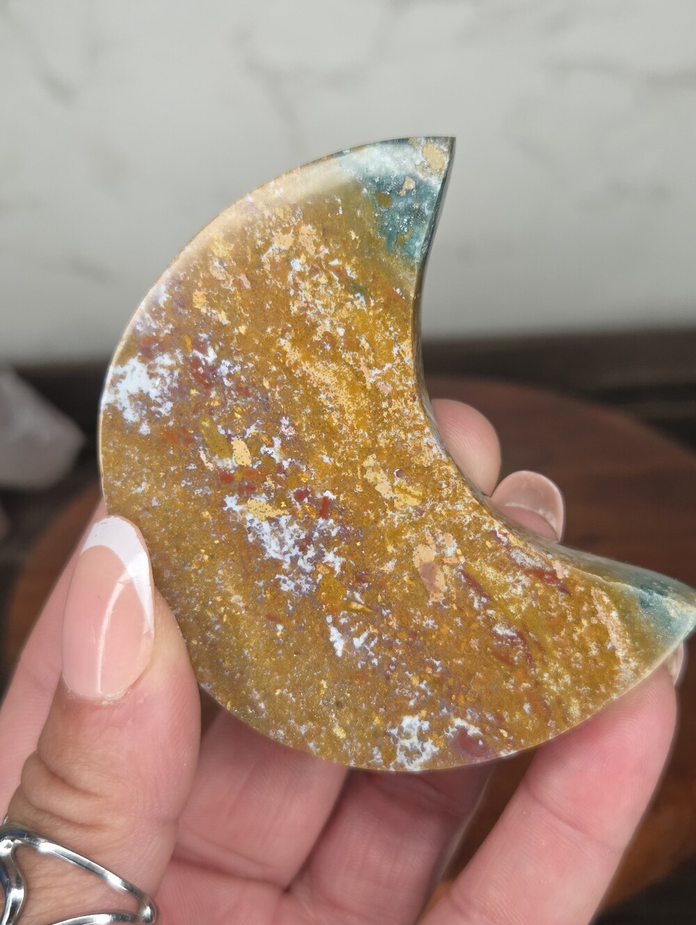 Ocean Jasper Moon  3.4 Healing Crystal Natural